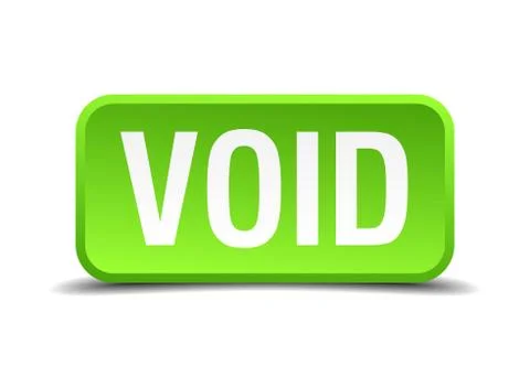 Void green 3d realistic square isolated button Stock Illustration