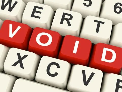 Void keys show invalid or invalidated online Illustration