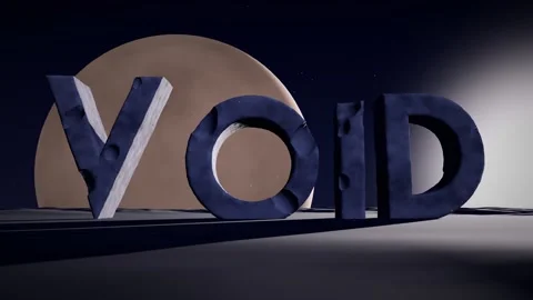 Void Monolithic Letters on a Barren Alien Plateau with a Planet Rising on the 스톡 동영상 342222158