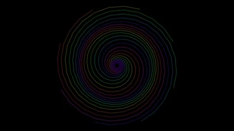 Void Portal - Glowing Multicolored Spiral Pattern Animation Stock Footage 340364744