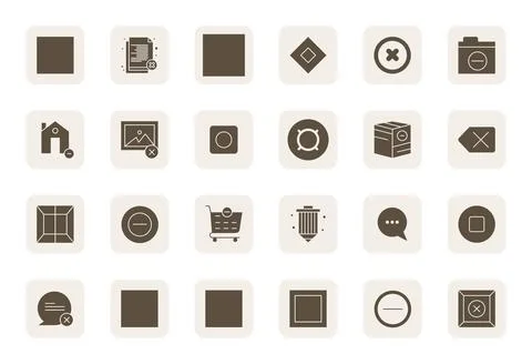 Void Professional Vector Set with 24 Filled Display Perfect 64x64 Icons Stock Illustration
