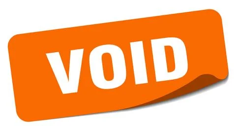 Void sticker. void label Stock Illustration