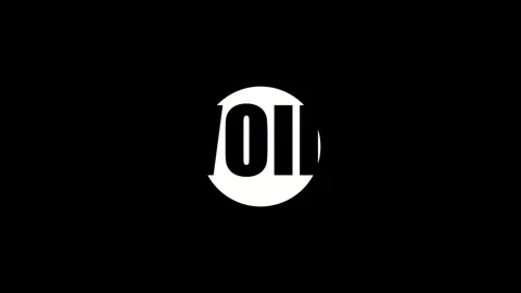 VOID Text Animation Pulsing in White Circle on Black. Minimal Abstract Grap.. 库存影片 330070475