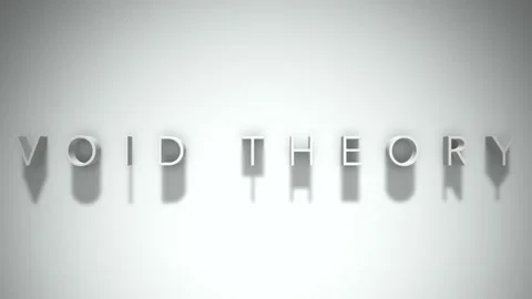 Void Theory 3D title animation with shadows on a white background Stock Footage 296747769