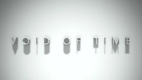 Void of time 3D title animation white text on a white background Stock-Footage 298900175