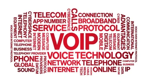 VOIP animated word cloud,animation tag text kinetic typography seamless loop. Stock Footage 277964278