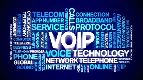VOIP animated word cloud,animation tag text kinetic typography seamless loop. Stock Footage 277964362