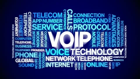 VOIP animated word cloud,animation tag text kinetic typography seamless loop. Stock Footage 277964372