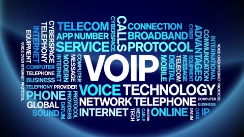 VOIP animated word cloud,animation tag text kinetic typography seamless loop. Stock Footage 277964441