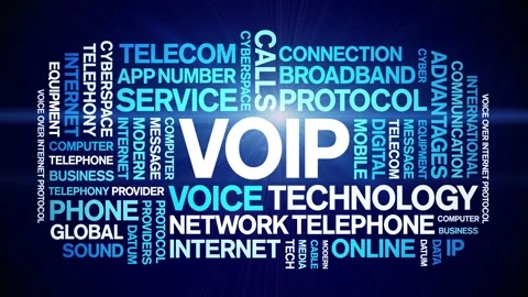 VOIP animated word cloud,animation tag text kinetic typography seamless loop. Stock Footage 277964471