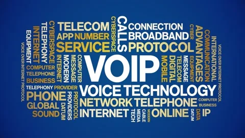 VOIP animated word cloud,animation tag text kinetic typography seamless loop. Stock Footage 277964555