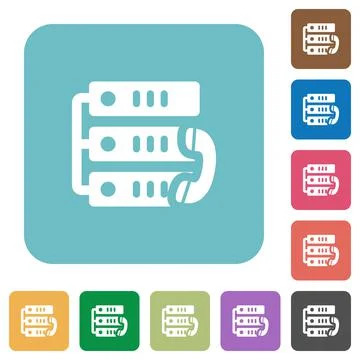 VoIP call flat icons Stock Illustration