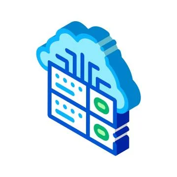 Voip Cloud Digital System isometric icon vector illustration Stock Illustration