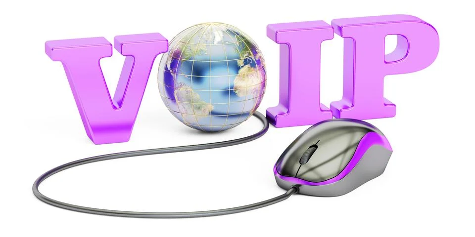 VoIP concept 3D rendering Stock Illustration