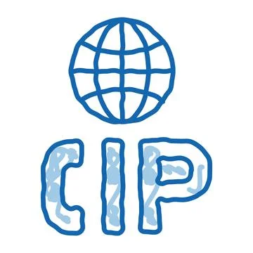 Voip Ip Calling System doodle icon hand drawn illustration Ilustração Stock