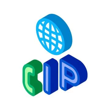 Voip Ip Calling System isometric icon vector illustration Stock Illustration