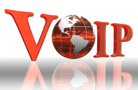 Voip logo word Stock Illustration