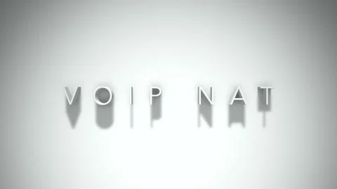 Voip nat 3D title animation with shadows on a white background Stock Footage 296932979