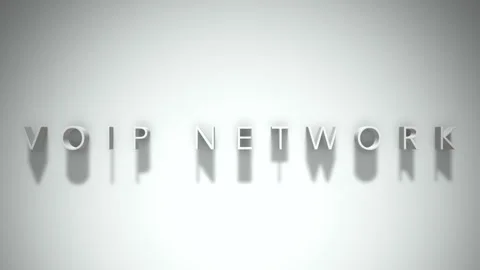 Voip network 3D title animation white text on a white background Stock Footage 299757967