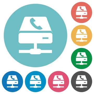 VoIP services flat icons Stock Illustration
