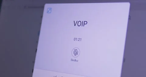 Voip technology insights understanding call metrics digital devices screen view Stock Footage 334636012