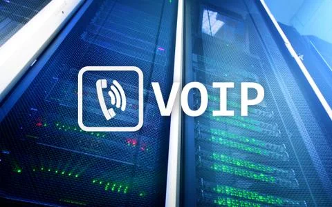 VOIP, Voice over Internet Protocol, technology that allows for speech communi Stock Photos