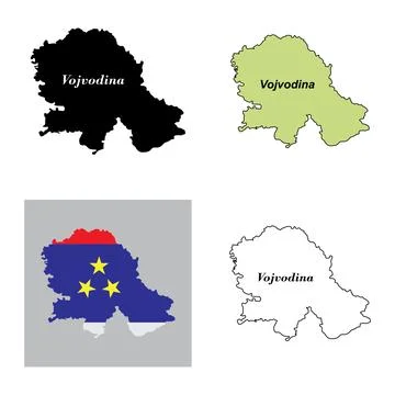 Vojvodina map icon design Stock Illustration