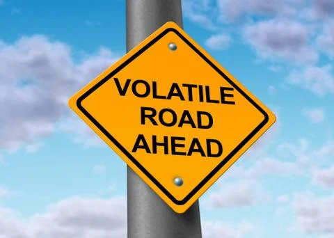 Volatile road ahead Stock Illustration