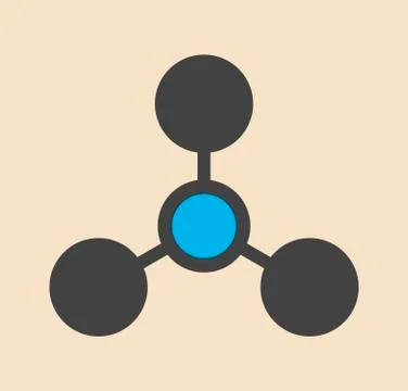 Volatile tertiary amine molecule Stock Illustration