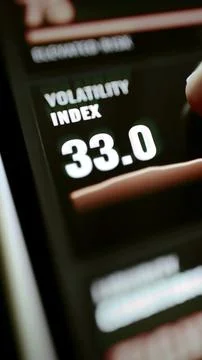 Volatility index at 33.0 under elevated risk Foto stock