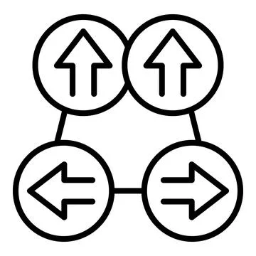 Volatility scheme icon outline vector. Vuca ambiguity Stock Illustration