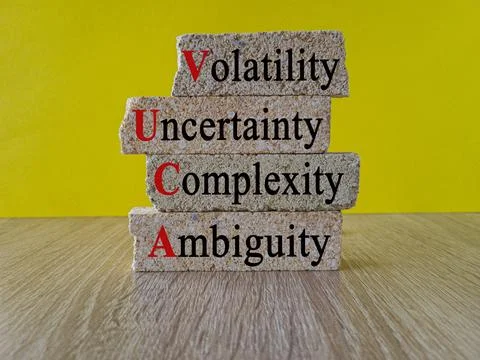 Volatility, uncertainty, complexity, ambiguity symbol. Stock Photos