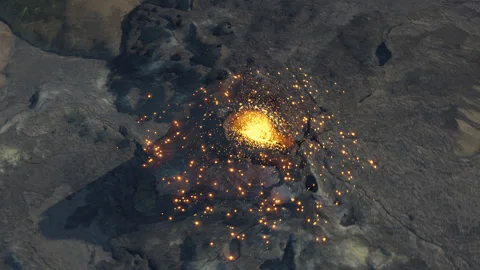 Volcanic activities Stock Footage 194403633