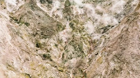 Volcanic activity in the mountains. Stock Footage 243486987