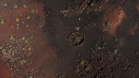 Volcanic aerial background, Lanzarote Stock Footage 95300548