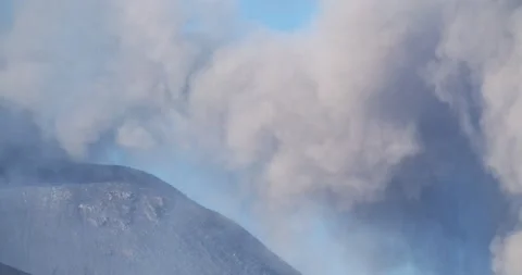 Volcanic ash emission Stock Footage 150319640