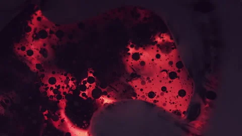 Volcanic background spill ink texture neon oil art Stock Footage 321006935