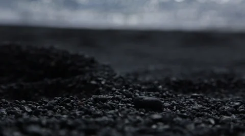 Volcanic Beach - Black Pebbles Video stock 39795933