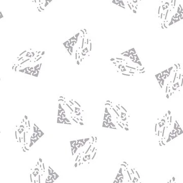 Volcanic bomb glyph vector seamless pattern black Illustrazione stock