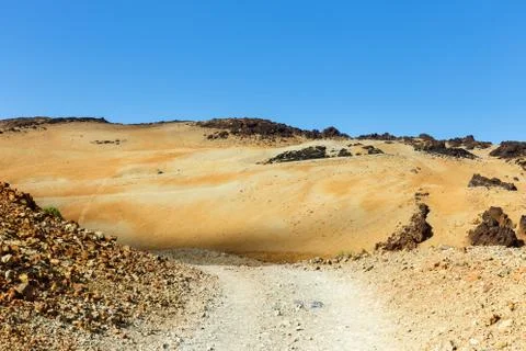 Volcanic bombs on Volcanic bombs on Montana Blanca, Teide National Park, Tene Foto stock