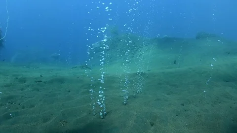 Volcanic Bubbles Underwater Stock Footage 76207202