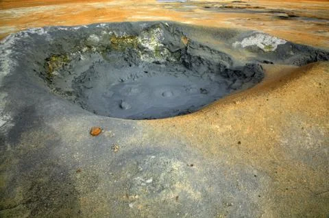 Volcanic bubbling mud Stock Photos
