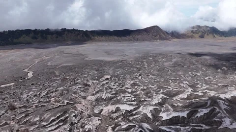 ⁠Volcanic Caldera Basin and Mountain Wall at Mount Bromo East Java Indonesia Video stock 344891365