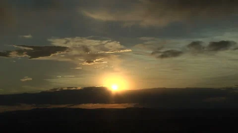 Volcanic Clouds at Sunset Stock Footage 54722767