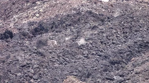 The volcanic cone of an active volcano. Lava and cinder fields Video stock 314992634