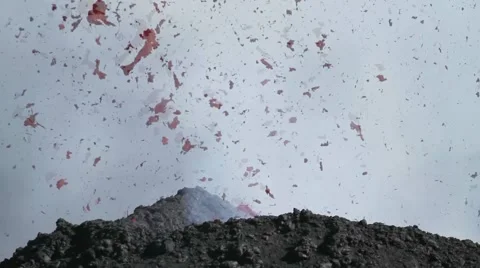 Volcanic crater Stock Footage 42260612