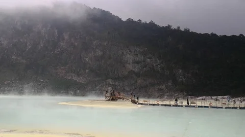 Volcanic crater. Stock Footage 95139655