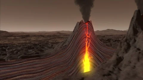 Volcanic Cross Section Stock Footage 119149217