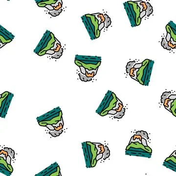 Volcanic earth vector seamless pattern 스톡 일러스트