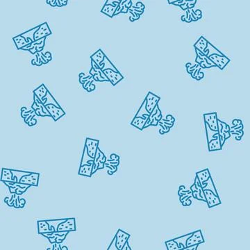 Volcanic earthquake disaster line vector seamless pattern 스톡 일러스트